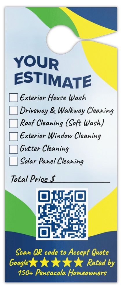 Neighborhood instant quote door hanger back