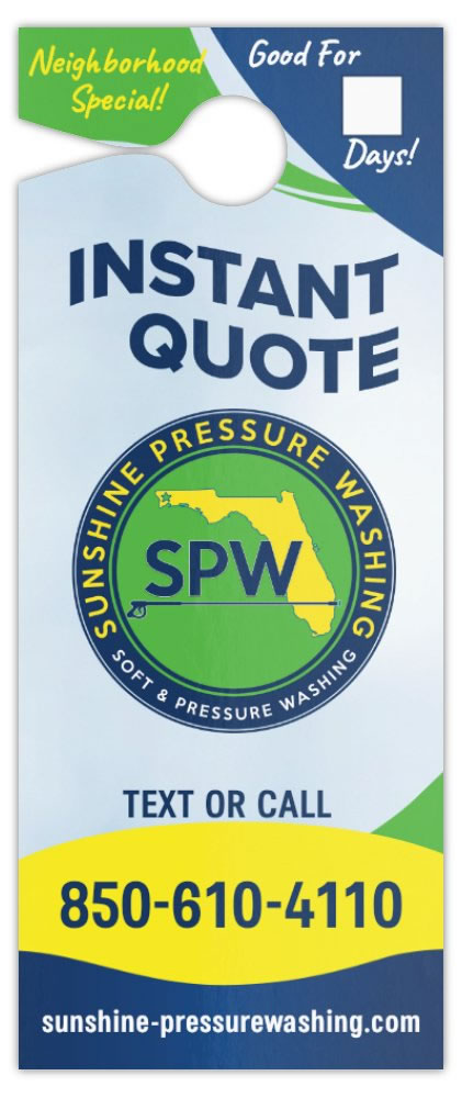 Neighborhood instant quote door hanger front