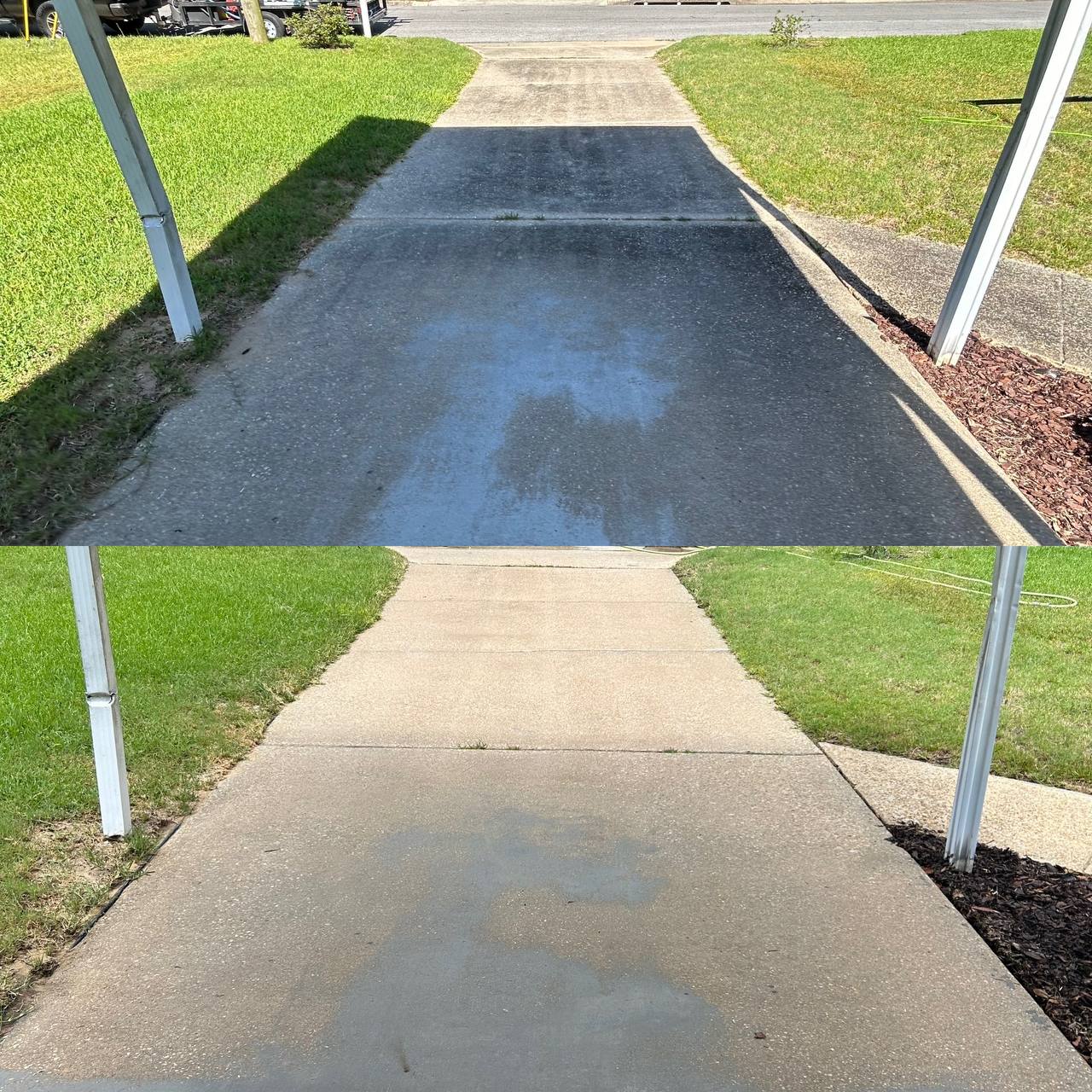 High-End Pressure Washing Performed in Pensacola, Florida for Driveways and Walkways