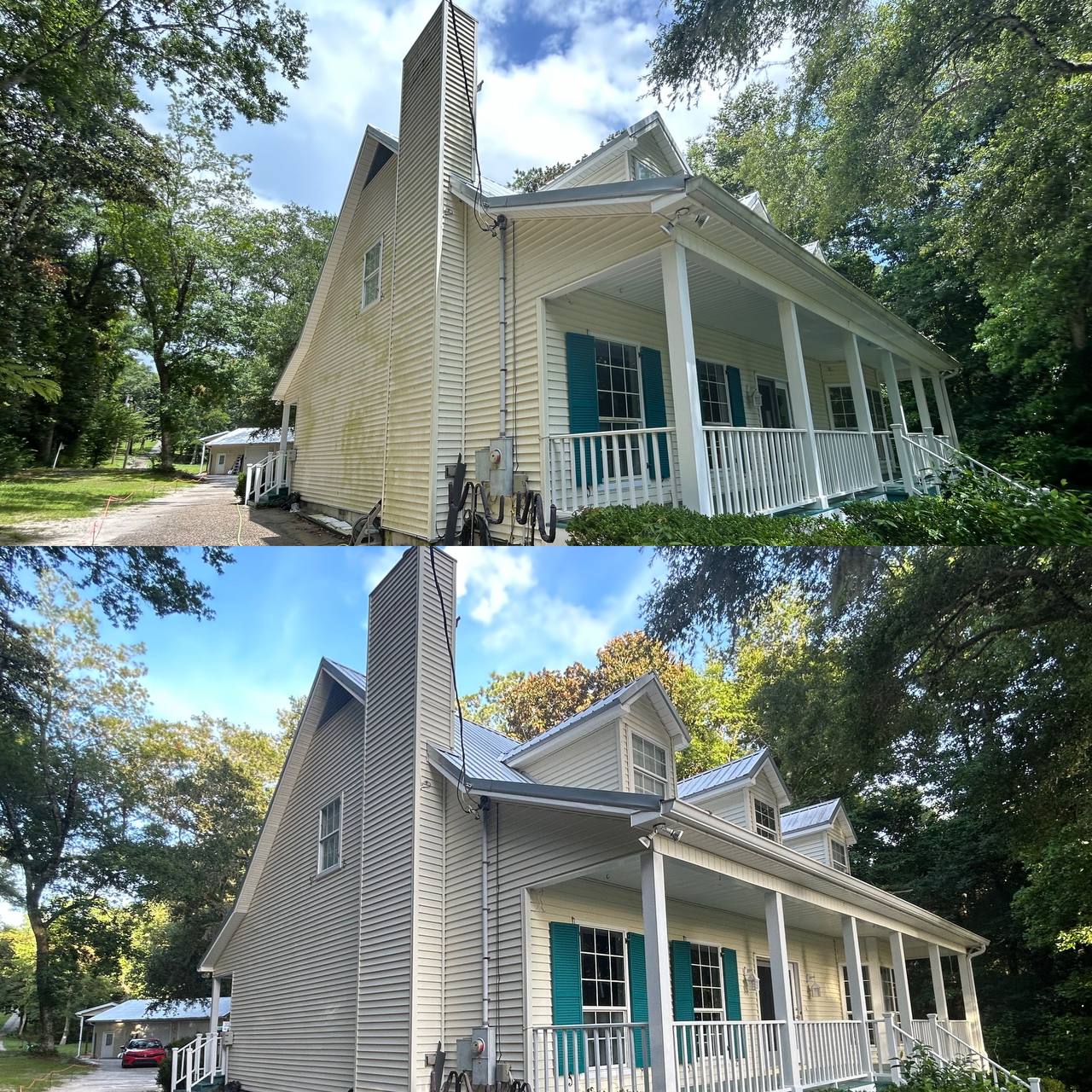 Reliable Vinyl House Siding Soft Wash Cleaning Completed in Daphne, Alabama