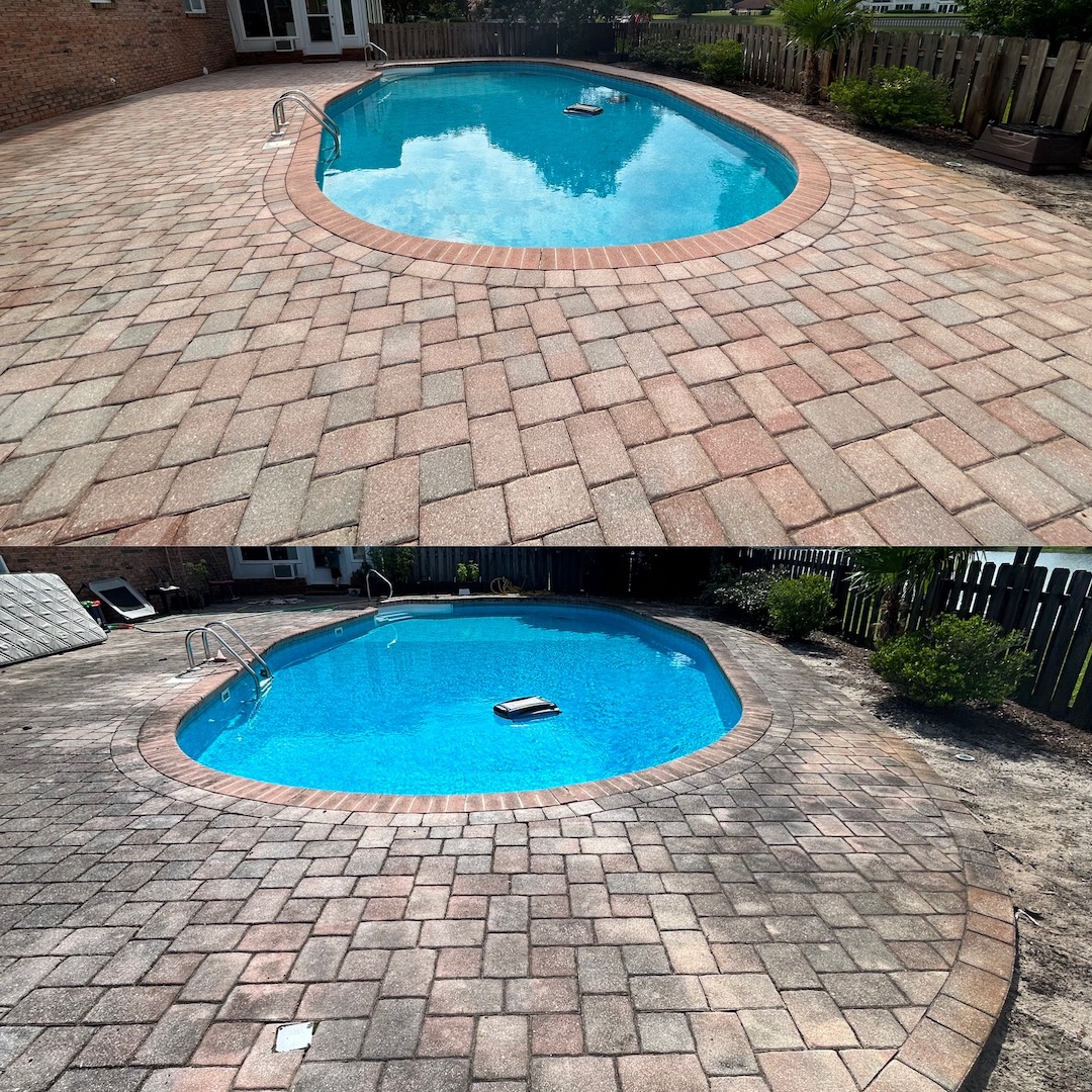 Pool deck cleaning